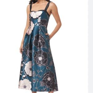 Kay Unger New York Midi Floral Dress Size 14